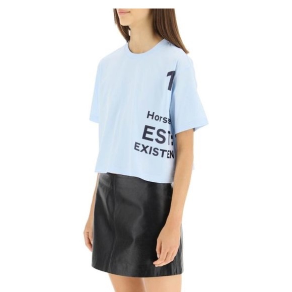Burberry 'laney' horseferry print cropped t-shirt - Picture 4 of 5